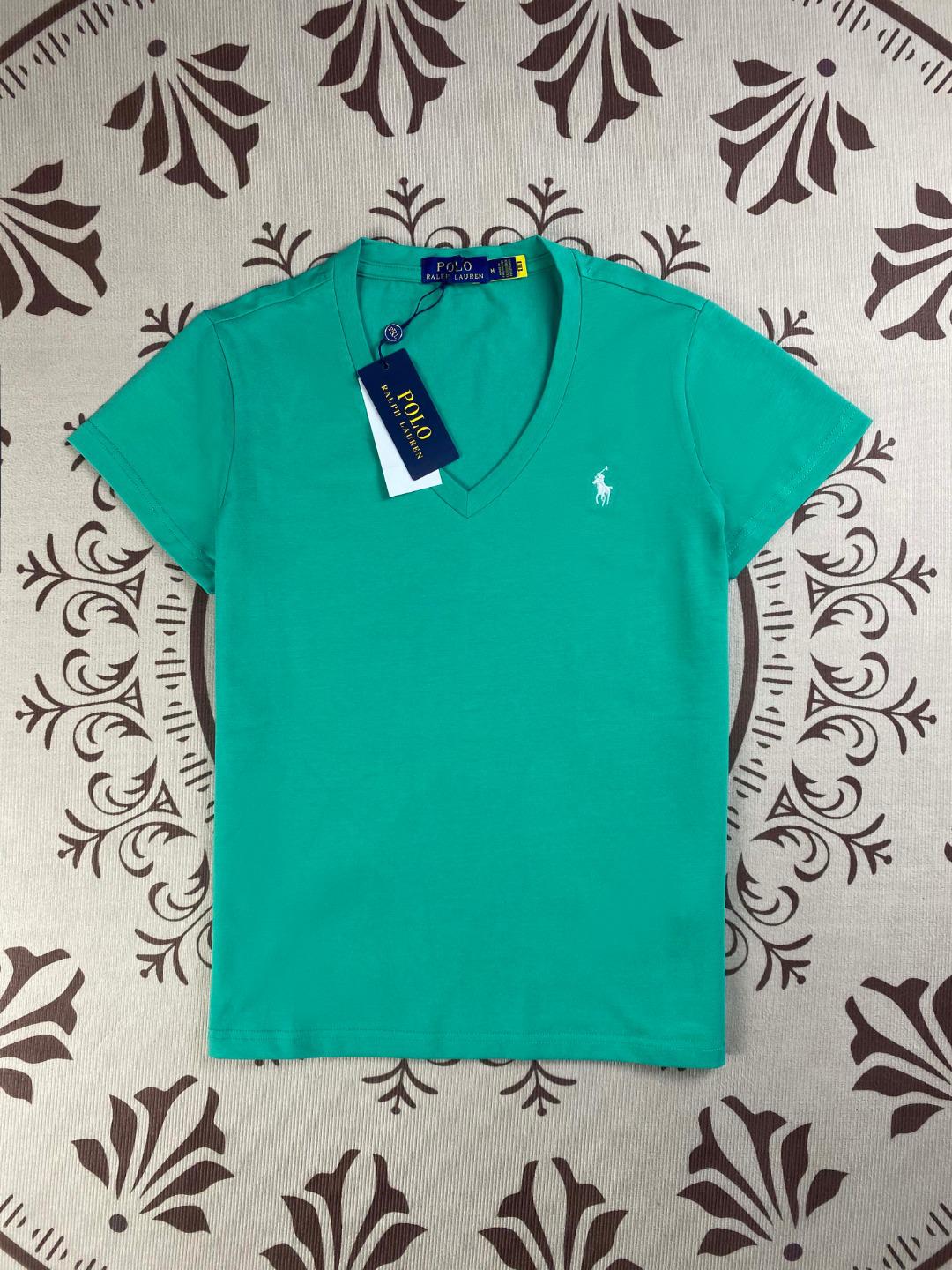 Ralph Lauren Women s V-Neck Pony Logo Embroidered Cotton T-Shirt Extra Extra Large