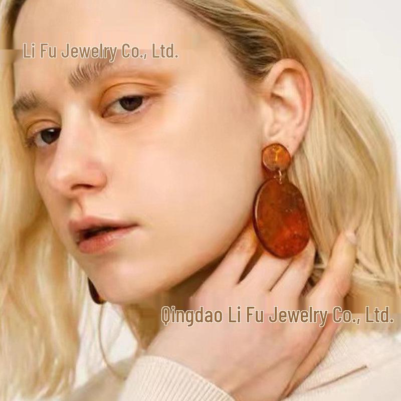 Snowflake Resin Dangle Earrings