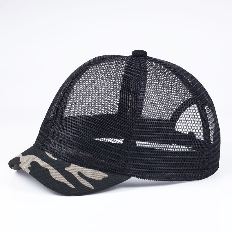 Summer Full Mesh Short Brim Baseball Caps For Men And Women Breathable Quick Dry Sun Hat Outdoor Bone Gorra Snapback Trucker Cap