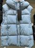 Gilet doudoune épais à capuche mode européenne pour femme automne et hiver veste gilet bouffant ample