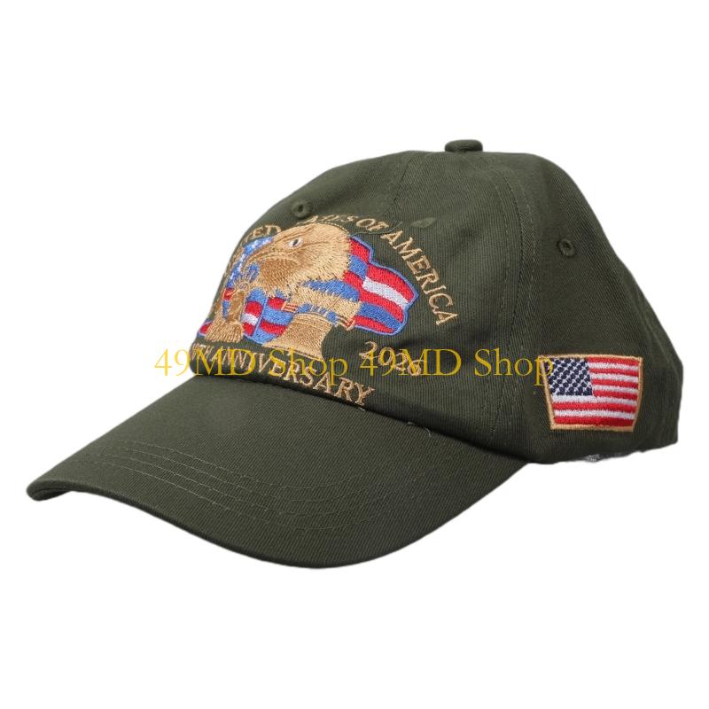 49MD United States 250th Anniversary Hat Bird Printed Baseball Cap Secures Fit