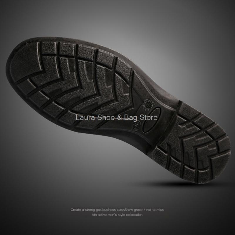 Módní pánská ochranná obuv z hovězí kůže Letní prodyšná ocelová špička Kevlar odolný proti propíchnutí Bezpečnostní obuv pro businessmany Pracovní boty