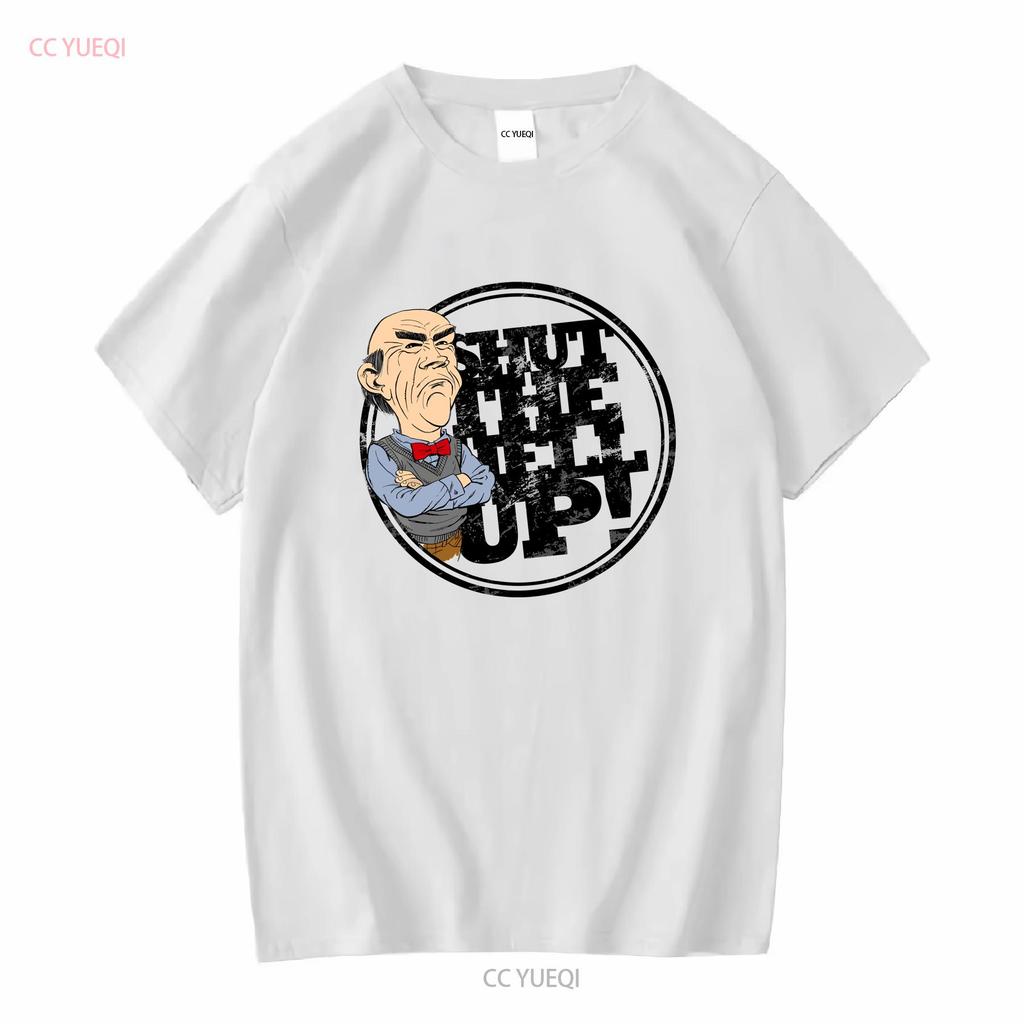 Jeff Dunham Shut The Hell Up Walter T Shirt Men Cotton Novelty Crewneck Vintage Washed Versatile Homme Designer Clothes