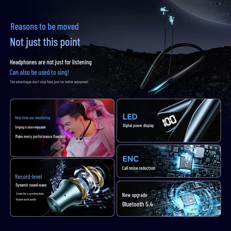 OKSJ A18 Neckband Bluetooth Sports Earbuds