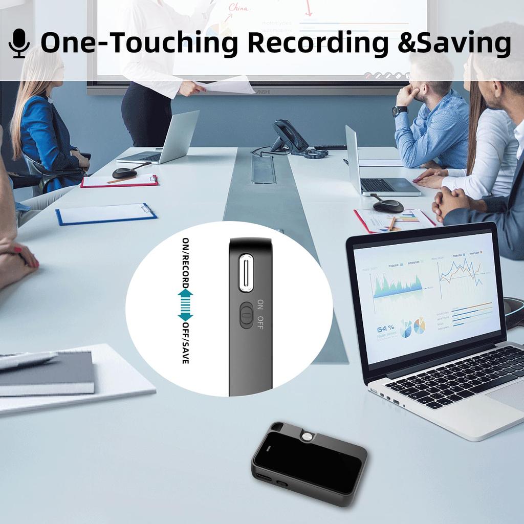 Mini-Sprachrekorder, Sprachrekorder mit langer Batterielebensdauer | Sprachaufzeichnungsgerät mit magnetischer Adsorption