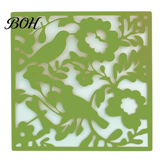 Paravento per Soggiorno 5 Pannelli Appesi, Schermo a Parete Fiore Forato Farfalla Uccello, Pannello Divisorio Quadrato Decorativo per Casa Ufficio Facile