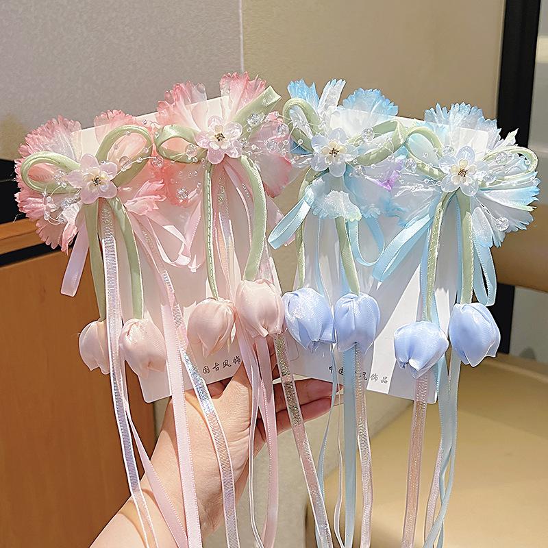 Colorful Tulip Hair Clip for Girls - Sweet Princess Style Hair Accessory