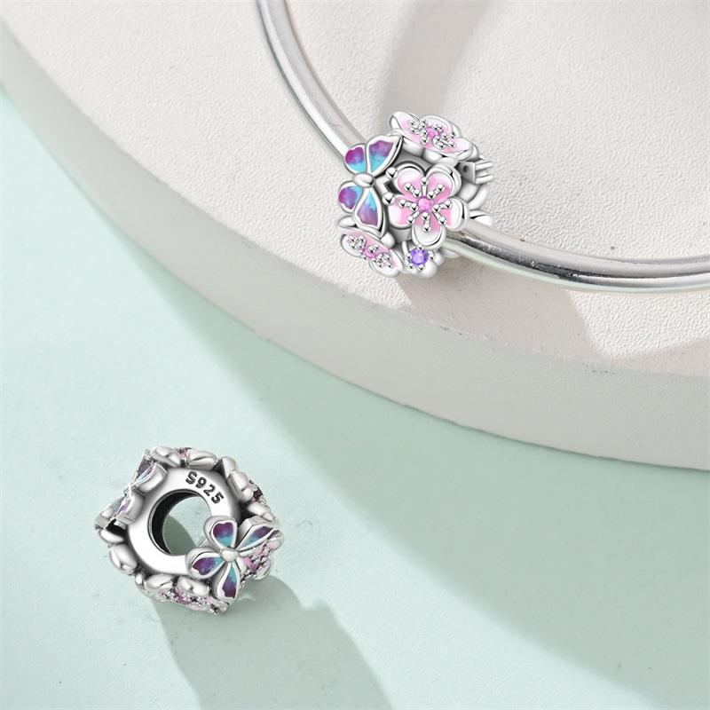 Fit Qikaola Original Bracelet Copper Flower Bird Series Charms Beads For Women Fashion Diy Jewelry Gifts Making