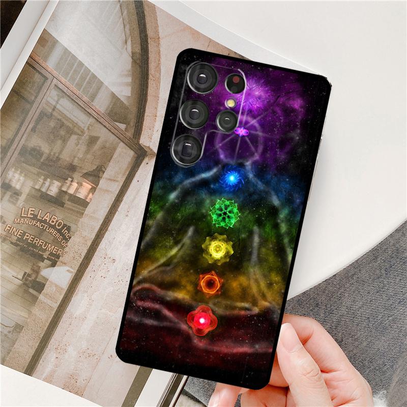 Das Mandala Chakra Insist Yoga Handyhülle Für Samsung Galaxy S25 Ultra S9 S10 S20 FE S21 S22 S23 Plus S24 Ultra Vollabdeckung