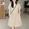 ZANZEA Women Casual Square Collar Summer Short Sleeve Grid Print Dress