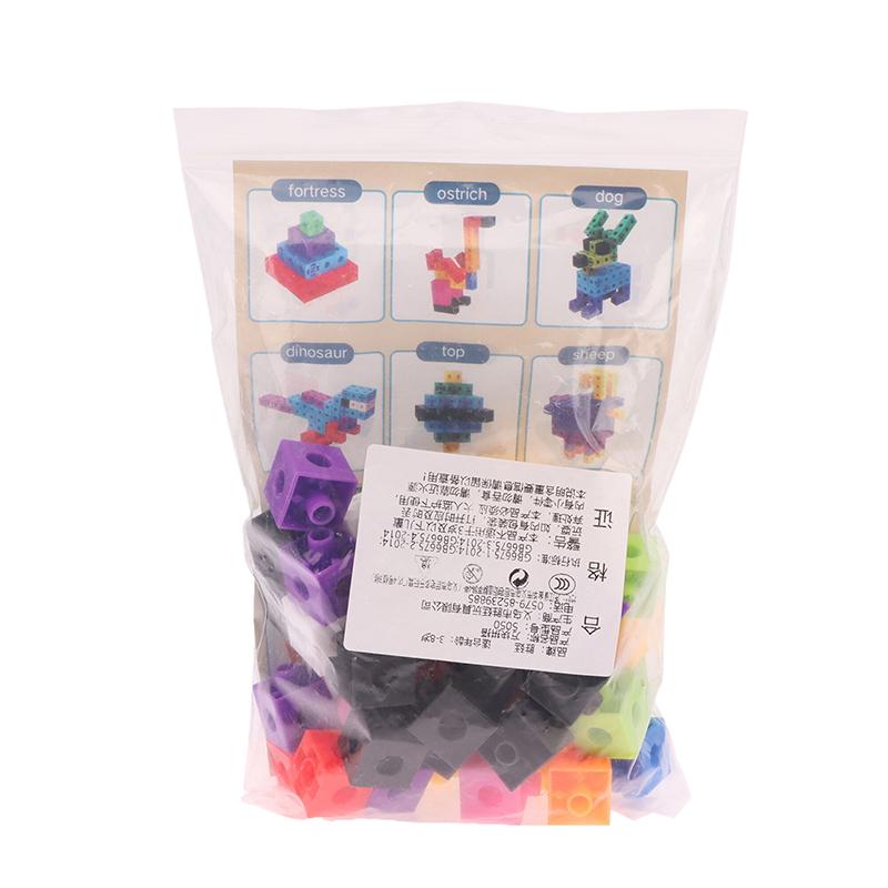 

50/100Pcs Home School Preschool Connected Cube Toys For Mathematical Counting Plastic Counting
