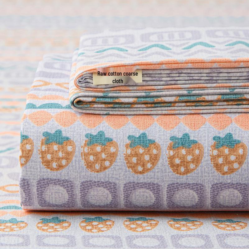 Coarse Cotton Bed Sheet: Student Dormitory Single/Double Linen 3-Piece Set