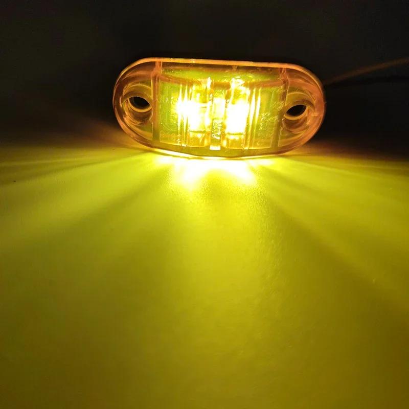 10pcs 12v 24v Led Side Marker Lights for Lorry Trailer Trucks Caravan Side Clearance Marker Led Light Lamp Yellow Red White