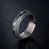 Adjustable Open Ring Men Women Vintage Rock Texture Geometric Skull Design Plated Unisex Finger
