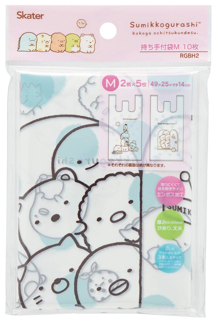 

Пластиковые пакеты Skater с ручками M 10 шт. 49 x 25 x глубина 14 см Sumikko Gurashi RGBH2