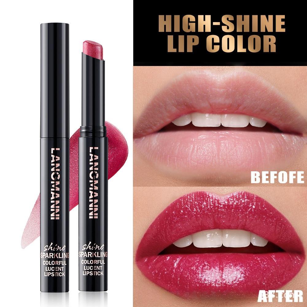 Ten Color Pearl Lipstick Rotating Oblique Design Lipstick Single Set Moisturizing Nude Sexy Lip Glaze Matte Mist Top Non-stick Cup Velvet Lip Gloss
