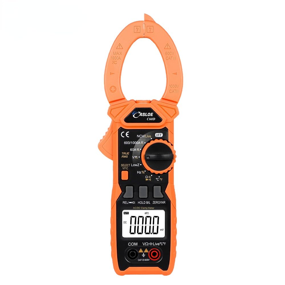 ASLOE Digital Clamp Meter (610B+ (C60D)) [1-Year Manufacturer's Warranty] [Official Japanese Product] [Japanese Instruction Manual]