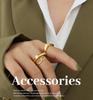 18K Gold-Plated Titanium Steel Geometric Stacking Rings