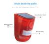 Outdoor Solar Alarm with Infrared Motion Sensor, Remote-Controlled Sound and Flashing Light Anti-Theft Warning System