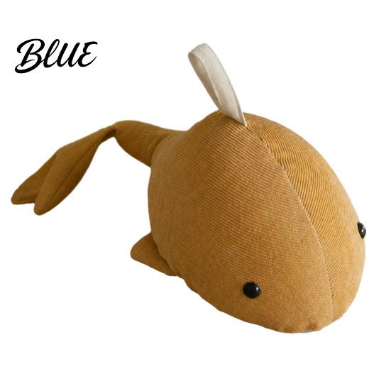 Decorative Doorstop Sand Filling Weighted Whale Doorstop Plush Sea Animal Door Wedge Stopper Heavy Duty Fabric Stopper for Home Bedroom