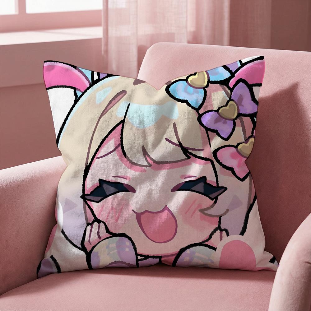 Kawayii Needy Streamer Overload Cushion Cover Multi-Scene Pillow Cover for Home & Car - Reversible, Soft & Durable for Daily Use