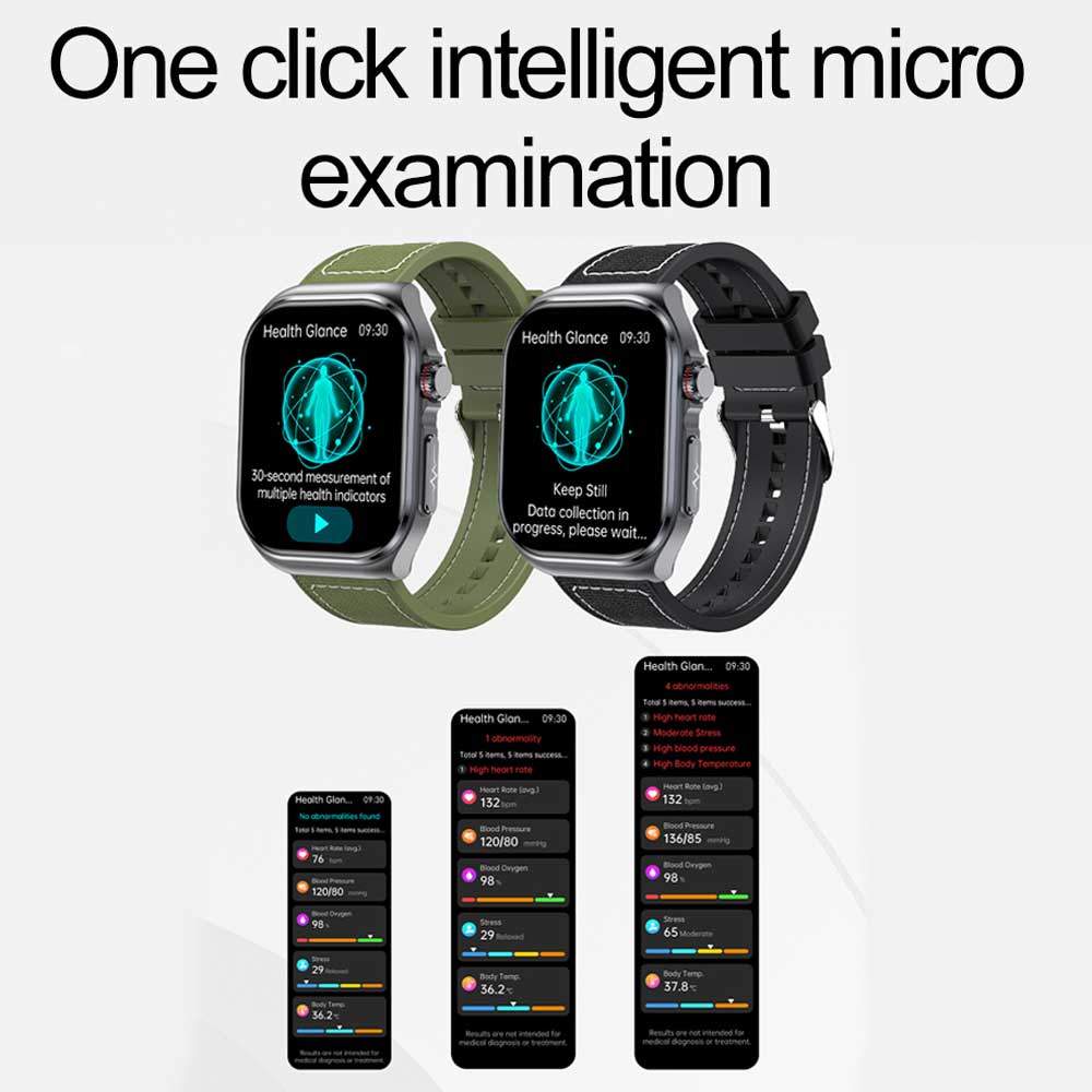 Micro-physical Examination AMOLED Smart Watch Men ECG Blood Compositoin Health Monitoring Bluetooth Call Women Sports Smartwatch