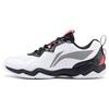 Li Ning CS6 Comfortable Slip Resistant, Abrasion Resistant, Breathable Low Top Badminton Shoes Unisex White Black AYTS055-3