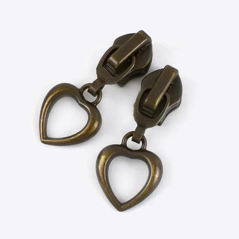 5/10/20Pcs 5# Zipper Slider for Nylon Zippers Zip Head Puller Lock Bag Clothes Purse Tailor Repair Kit DIY Sewing Accessories