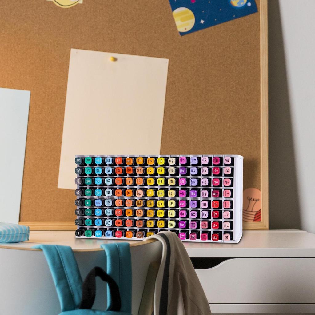 Art Marker Rack Display Stand Desktop Versatile Compact Colored Pencils Storage Paint Brush