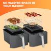 Air Fryer Rack Double Basket Air Fryers Stainless Steel Grill Holder Air Fryer Accessories Cooking Rack Toast Rack For Oven