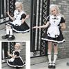 Maid Café Gothic Gothic Klein Größe M [FULINE] Kostüm, Cosplay, Maid, Halloween, Lolita, Niedlich, Alice-inspiriertes Kreuz, Kleid, Länge, Schwarz,