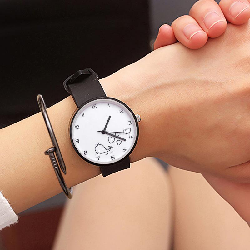 UTHAI BK56 Fashionable Women watch, minimalist dolphin student watches, elegant clock gift watches for woman