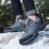 Outdoor Hiking Shoes Men Lace-up Anti-slip Short Plush Low-top Shoes Men Shock-absorbing Breathable Casual Sports Shoes Men