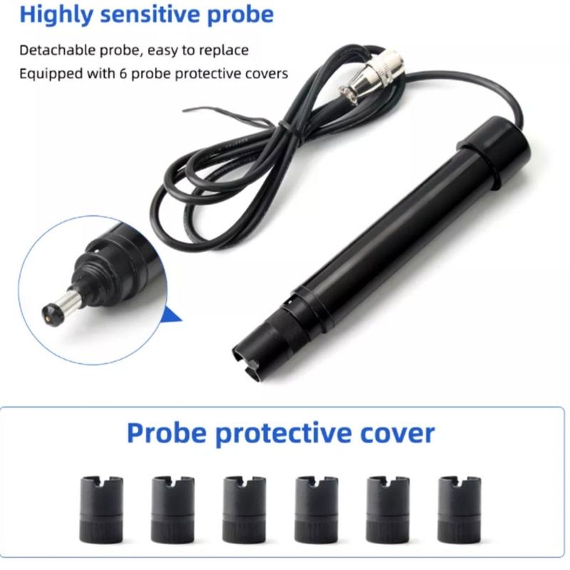 Dissolved Oxygen Meter DO Meter 0.0-40mg/L with ATC Backlit Water Quality Analyzer for Seawater Aquaculture Portable