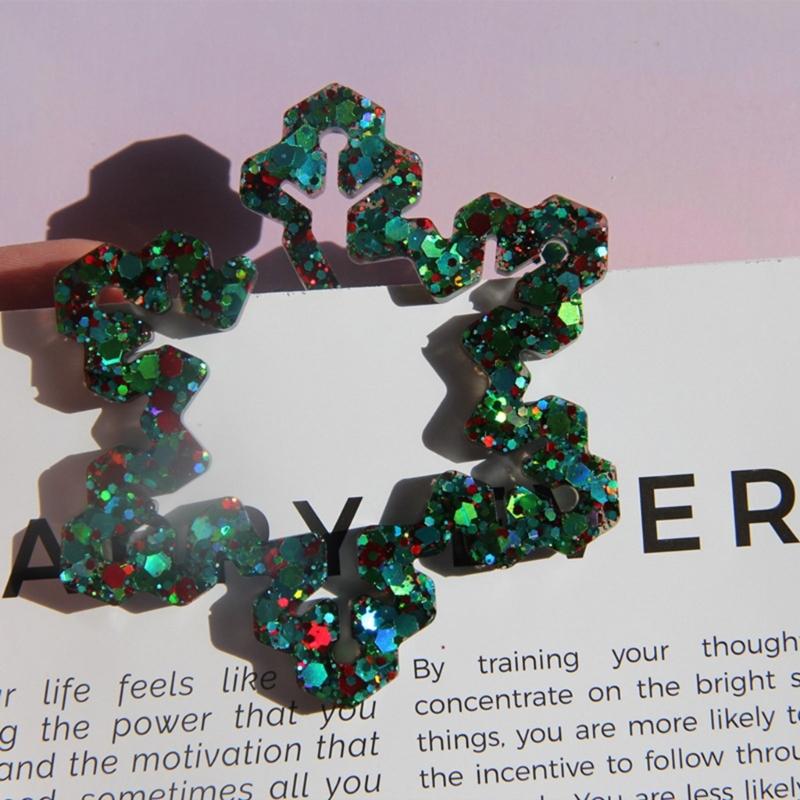 Christmas Themed Reusable Silicone Bookmark Mold For Handmade Resin Jewelry Accessories And Gifts