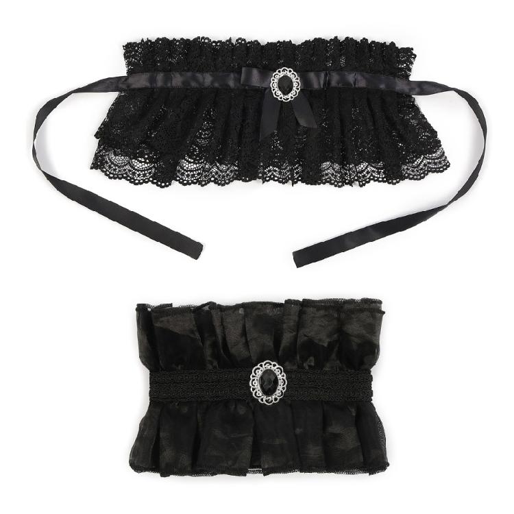 Medieval Colonial Chokers Ruffle Lace Neck Collar Detachable Collar Necklace