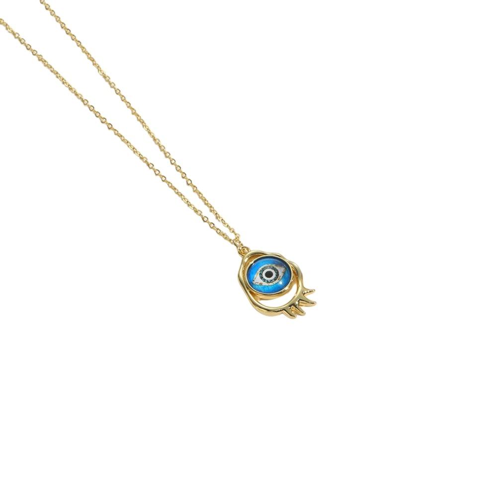 Pendant Devil's Eye Necklace Copper Resin Banquet Clothes Neck Chain  Clothes Accessories