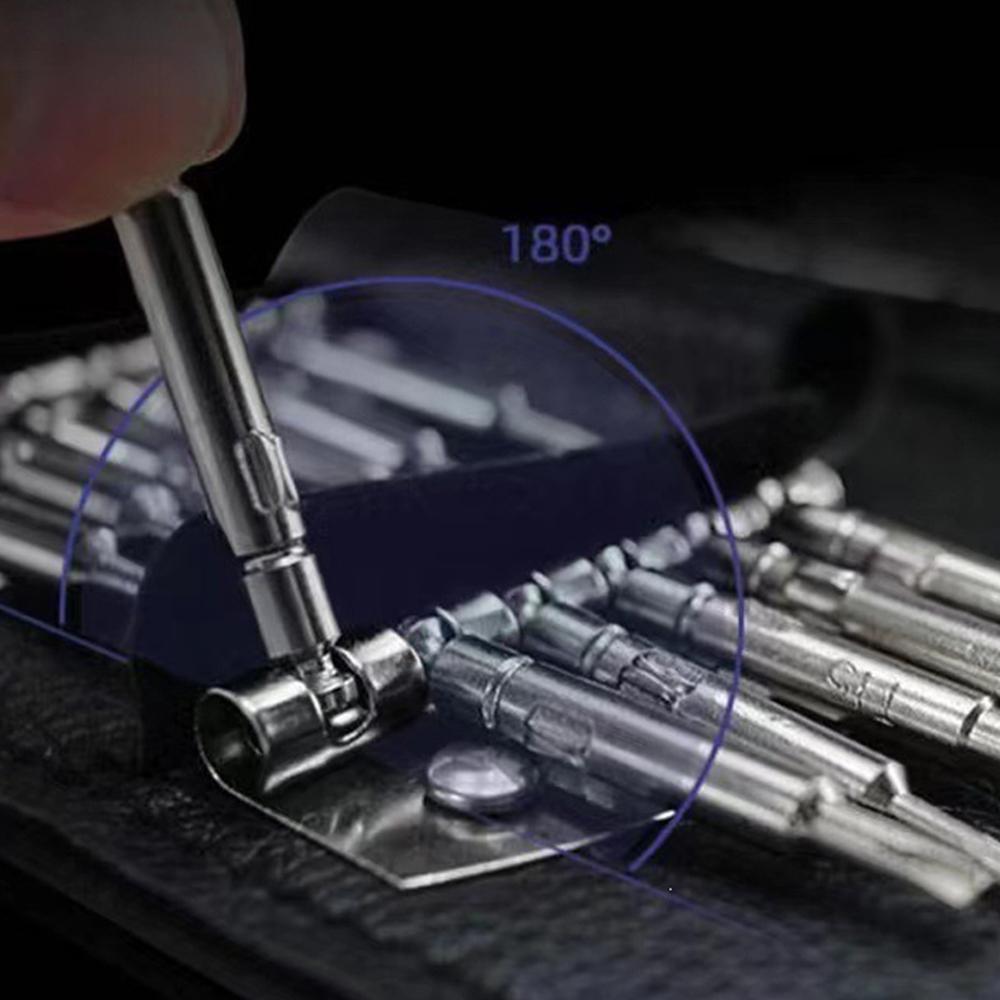 25 in 1 Screwdriver Set with Case Aluminum Alloy Bits Multi-Functional Precision Repair Toolkit