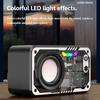 Mini Portable Bluetooth Speaker Wireless Transparent Bluetooth Soundbar Subwoofer with Colorful Light TF Card MP3 Music Player