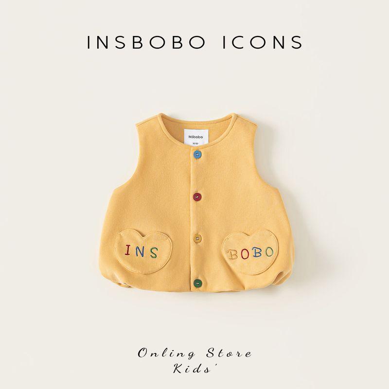 Insbobo Girls  Vest 2026 Spring New Style Baby Girl Vest Spring and Autumn Stylish Sleeveless Jacket Children s Clothing Yellow 100