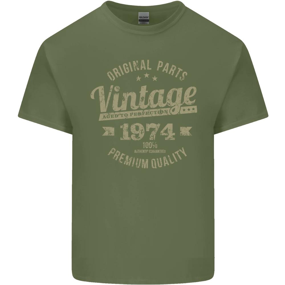 Vintage Year 52nd Birthday 1974 Unisexs Cotton TShirt Tee Top S