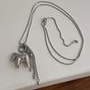 Metal Horse Pendant Necklace For Women Simple Adjustable Long Rope Sweater Chain  Versatile Accessories