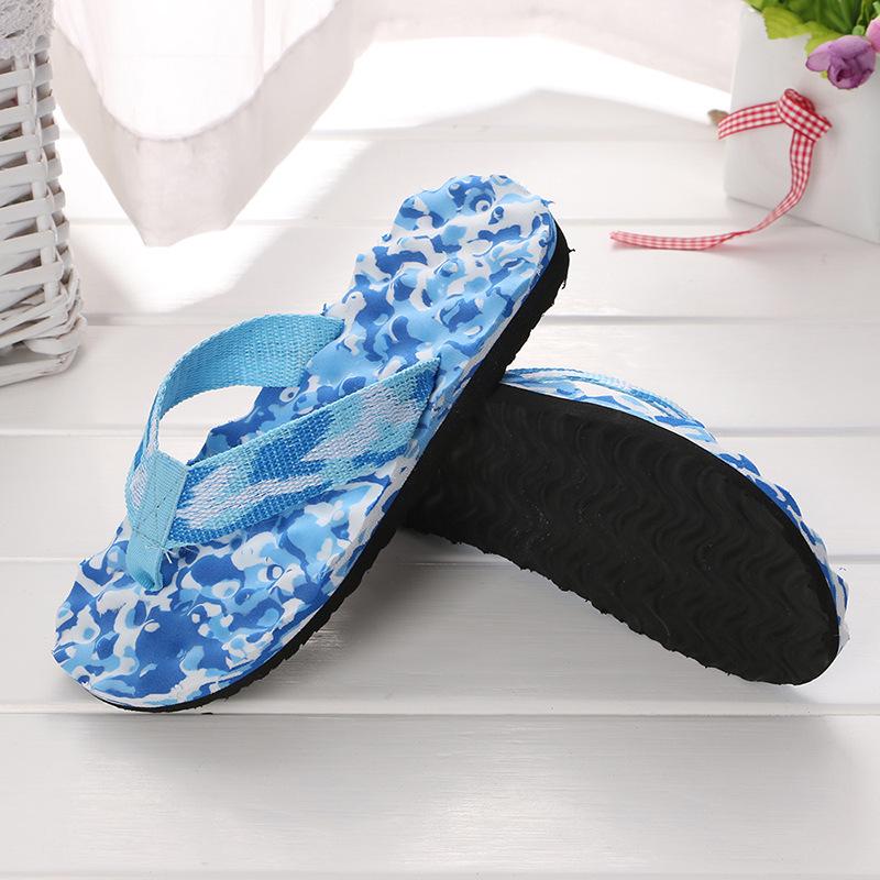 Camouflage Massage Slippers for Couples - Soft, Non-Slip Ladies' Sandals & Flip Flops