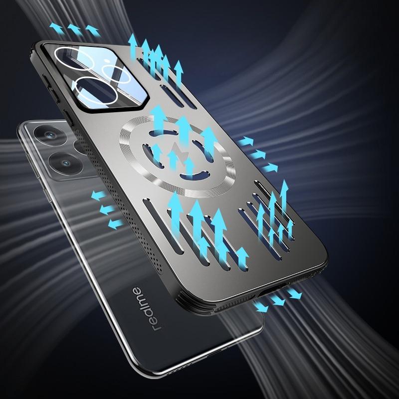 Metal Heat Dissipation Shockproof Magnetic Case For Realme Neo7 Neo 7 Magsafe Aluminium Alloy Hard Cover Bumper Shell