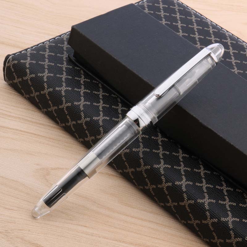 Jinhao 992 Plastic Fountain Pen Transparent Rotate Clip Classic Style M Lorelei Stationery Student Office School Supplies