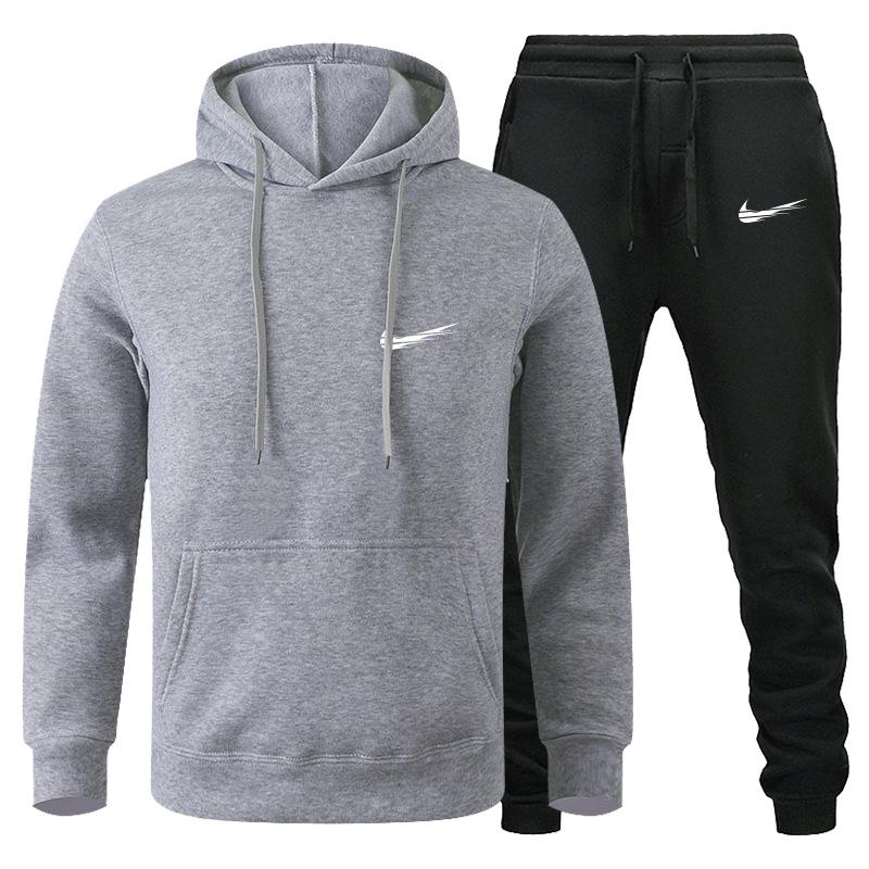 Herrenanzug Europäischer und amerikanischer Herrenanzug Sportpullover Fleece-Pullover Herren-Hoodie