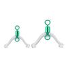 10/20Pcs Tying Tool Contactor Device for Double Hook Subline Splitter Fishing Line Bifurcation Swivels 8 Shaped Rings