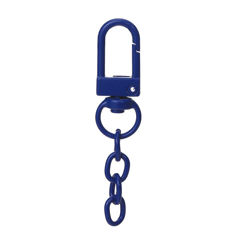 10pcs/lot Keyring Lobster Clasp Spring Buckle With Chains Colored Keychains For DIY Jewelry Making Key Ring Hooks Bags Buckle