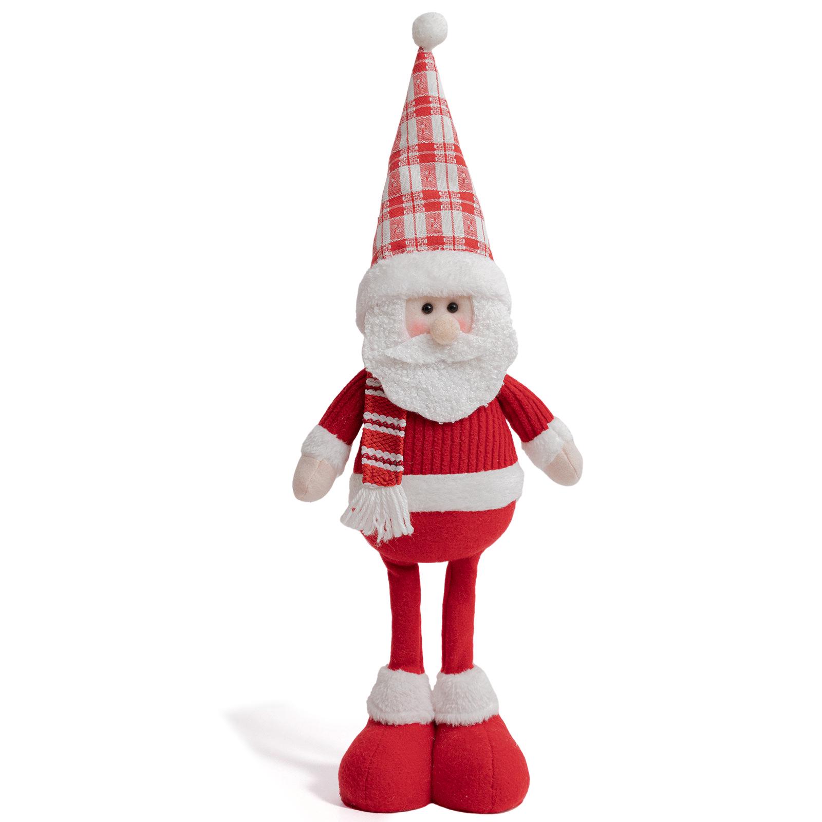 Standing Santa Claus Doll: Festive Christmas Red Decoration & Ornament
