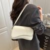 2025 New Flip Magnetic Buckle Foreign Casual Texture Design Simple Solid Color Crossbody Underarm Shoulder Small Square Women's Bag